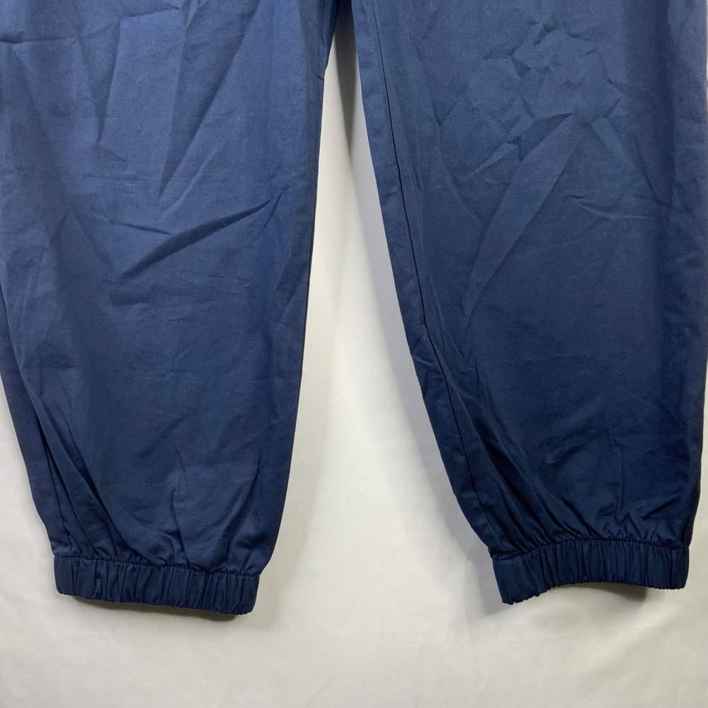 Halara Navy Blue Cotton Pleated Jogger Pants Womens Large NWT High Waisted - Picture 6 of 8